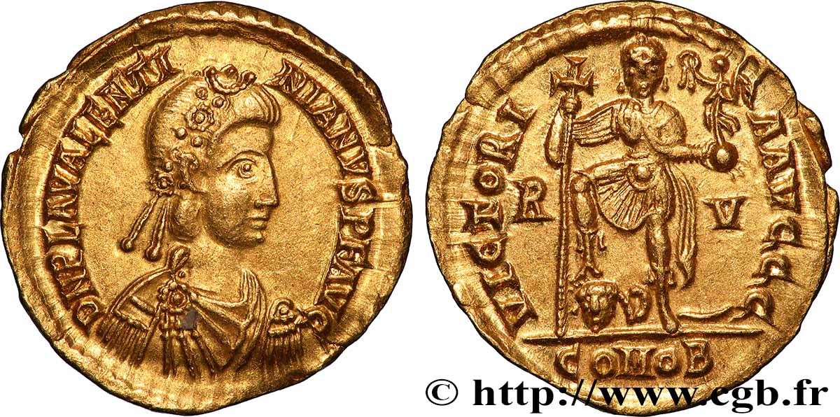VALENTINIAN III Solidus AU