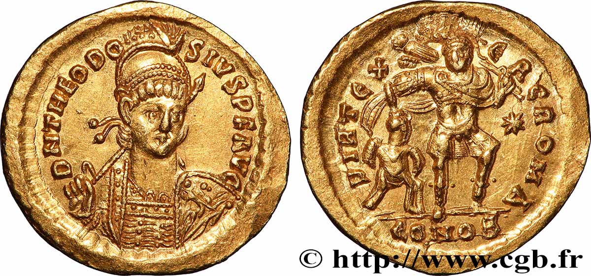 THEODOSIUS II Solidus MS