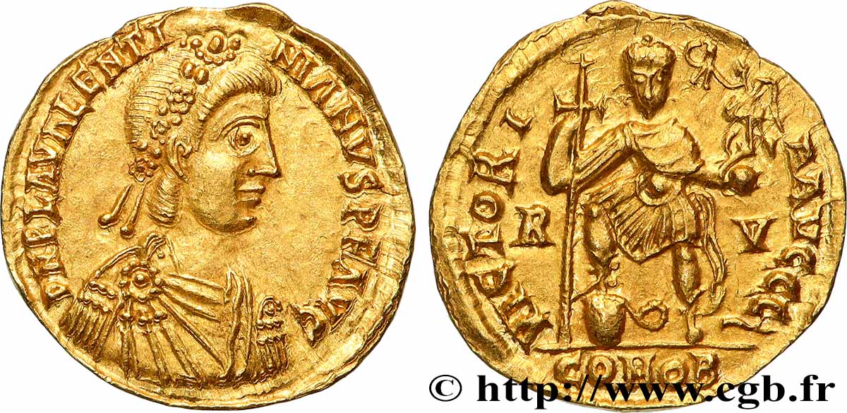 VALENTINIAN III Solidus AU