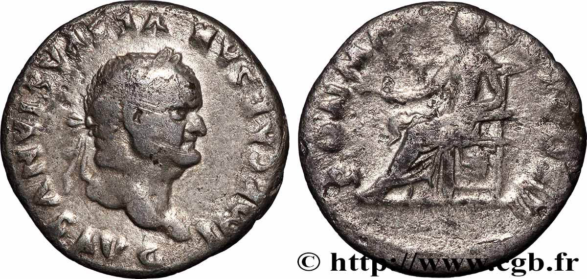 VESPASIAN Denier XF/VF