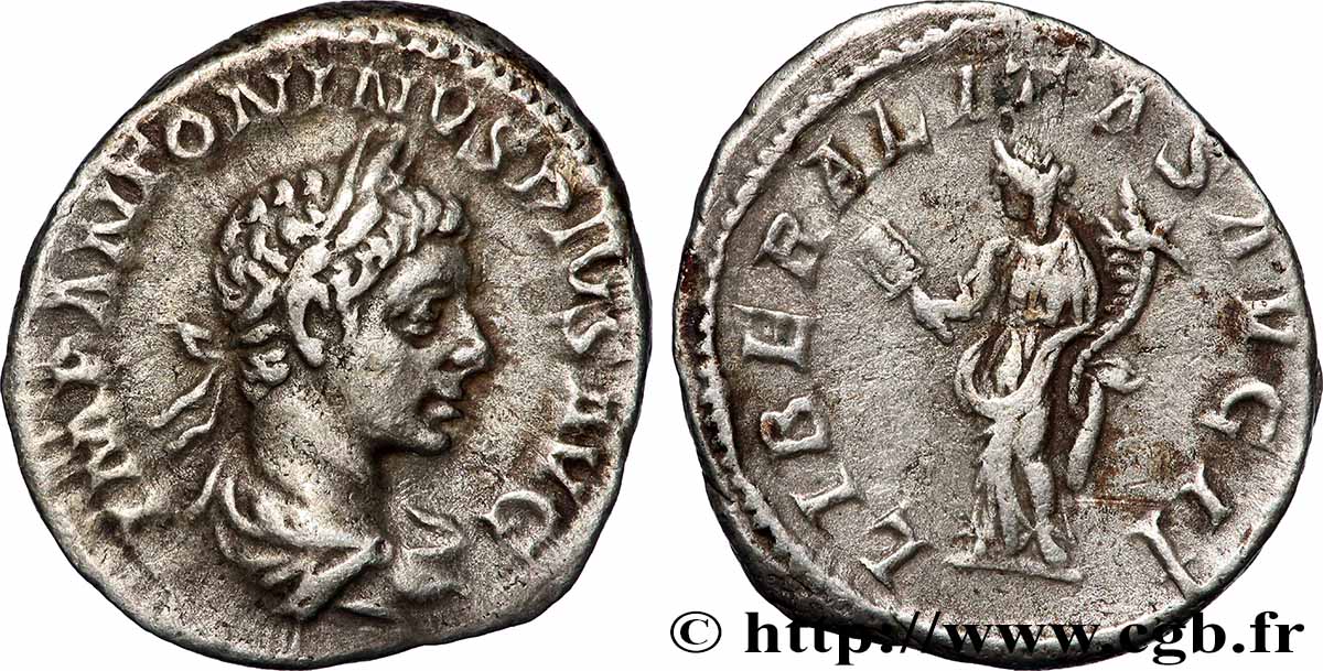 ELAGABALUS Denier AU