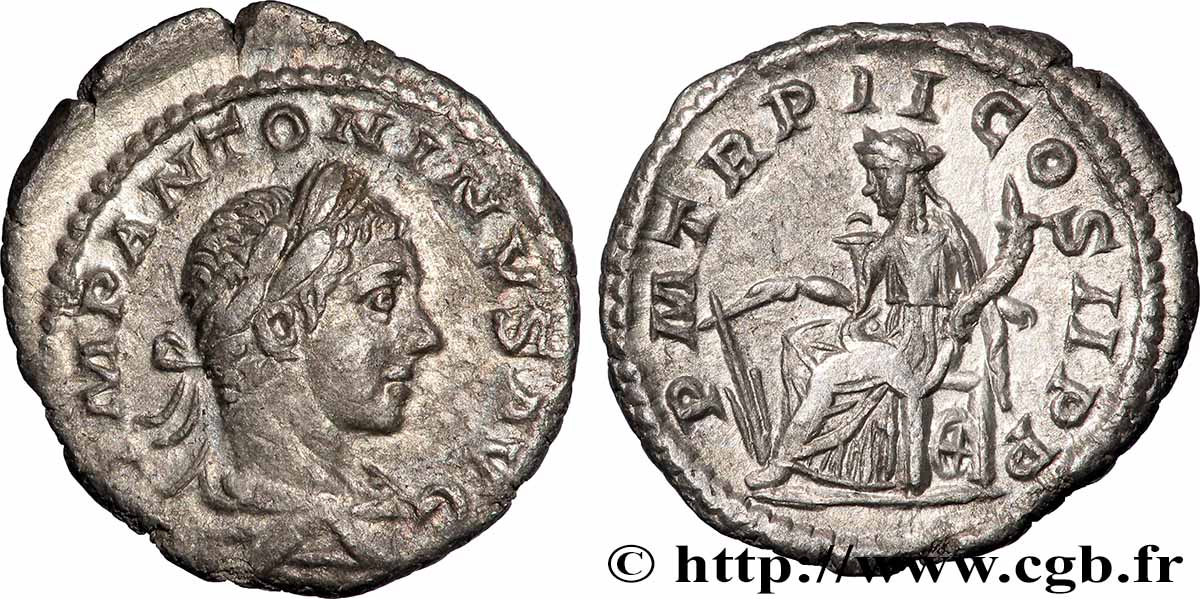 ELAGABALUS Denier AU