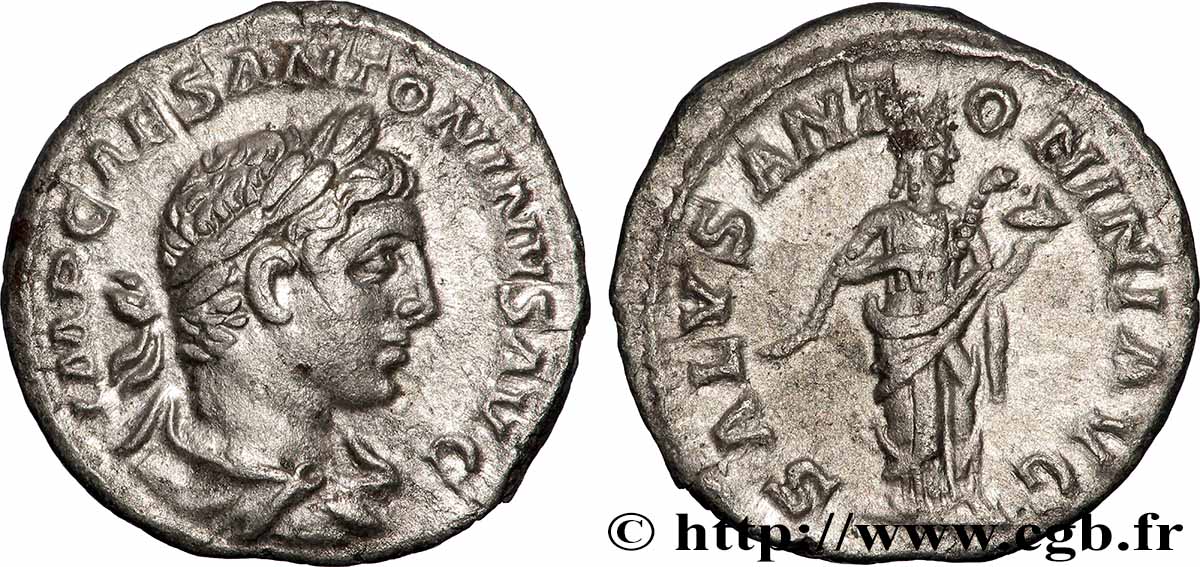 ELAGABALUS Denier AU