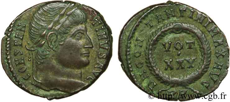 CONSTANTIN Ier LE GRAND Centenionalis ou nummus TTB