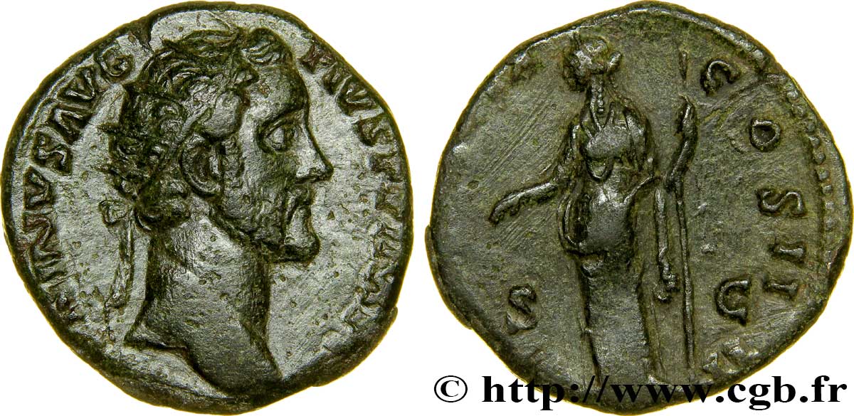 ANTONIN LE PIEUX Dupondius TTB/TB+