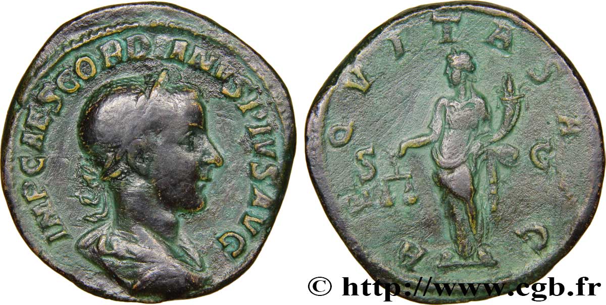 GORDIEN III Sesterce TB+/TTB