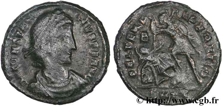 CONSTANCE II Maiorina réduite, (PB, Æ 3) TB+