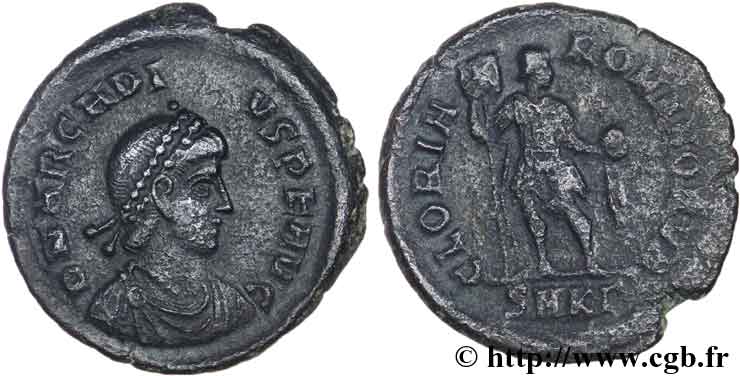 ARCADIUS Maiorina pecunia, (MB, Æ 2) TTB/TB+