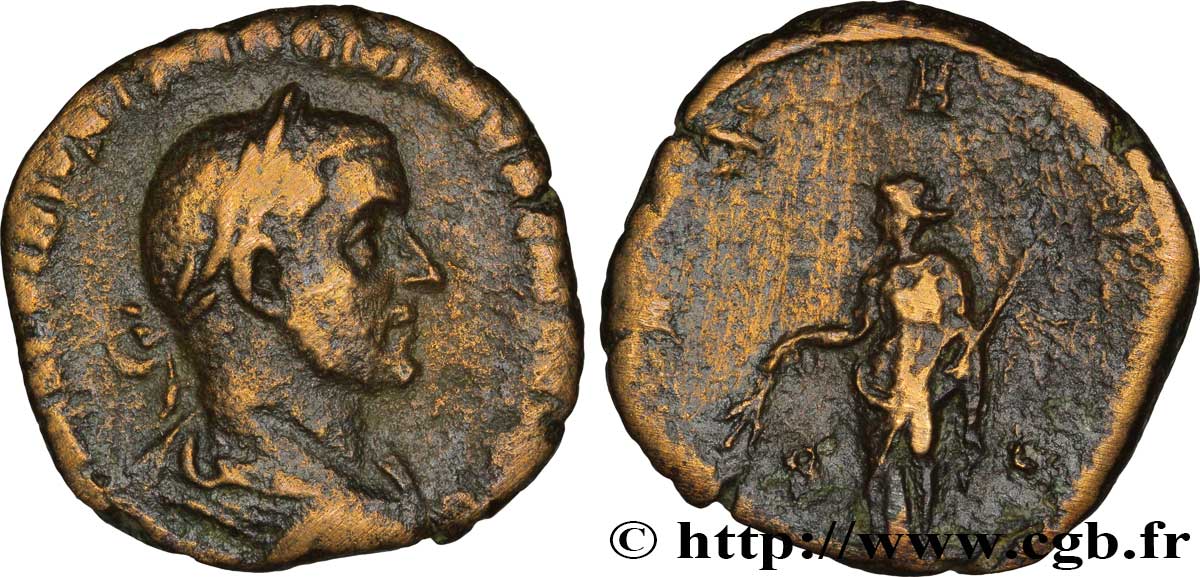 TRÉBONIEN GALLE Sesterce TB+/TB