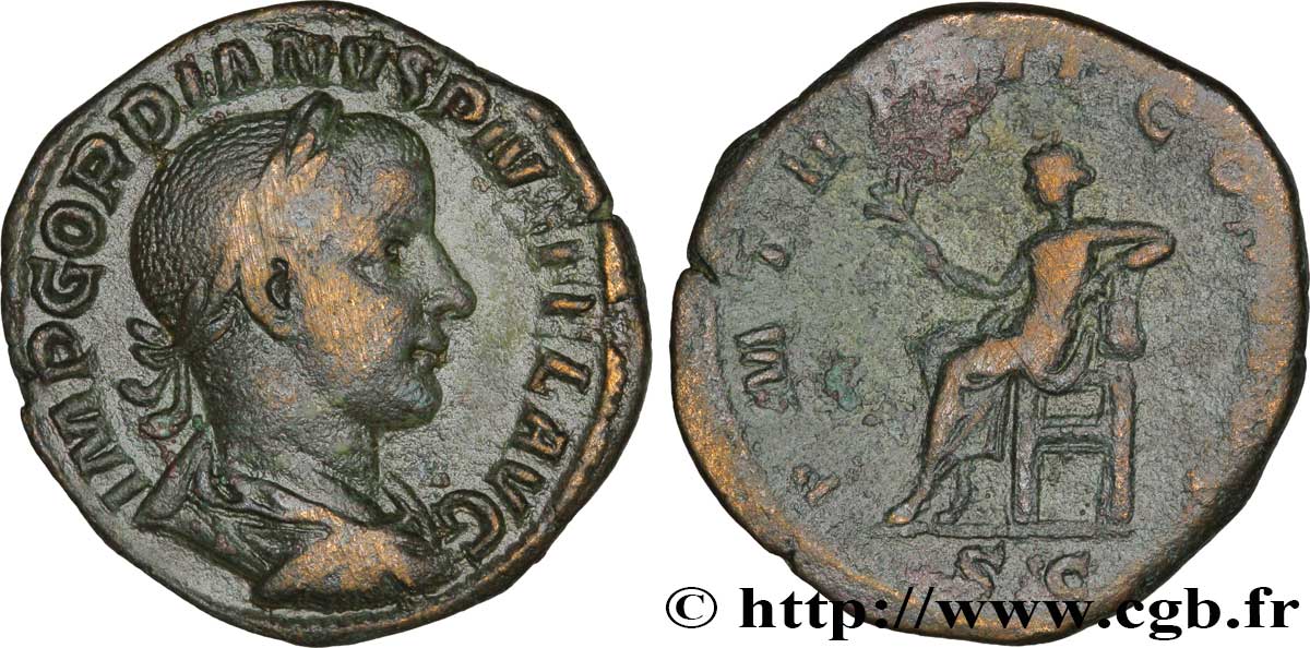 GORDIEN III Sesterce TTB/TB