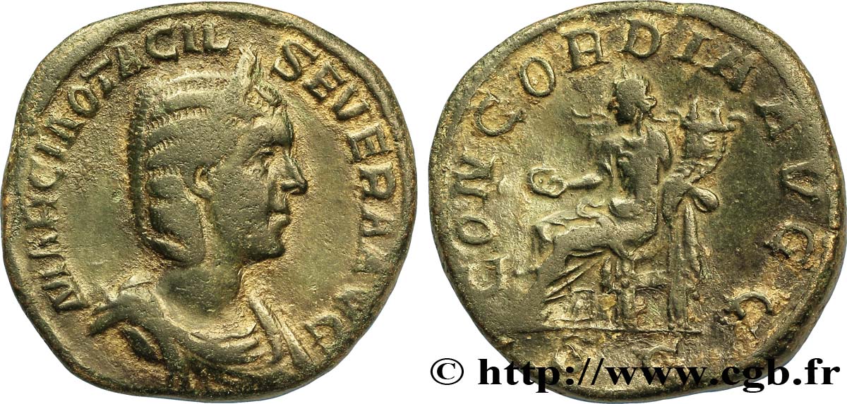 OTACILIA SEVERA Sesterce TB+