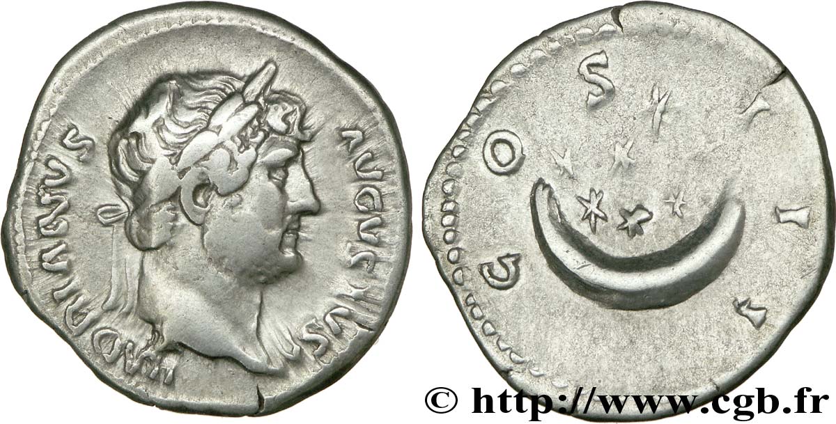 HADRIAN Denier XF