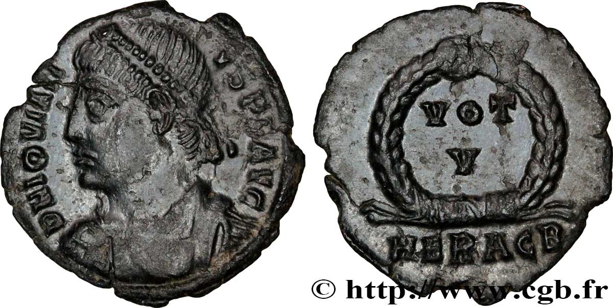 JOVIEN Maiorina ou nummus, (PB, Æ 3) SUP