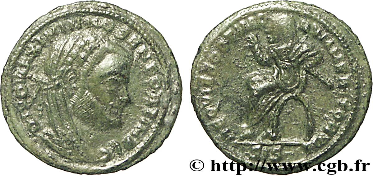 MAXIMIEN HERCULE Demi-follis ou demi-nummus TTB+