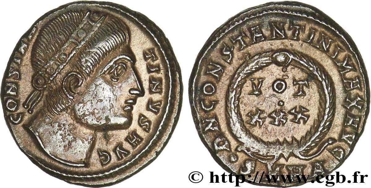 CONSTANTIN Ier LE GRAND Centenionalis ou nummus SUP