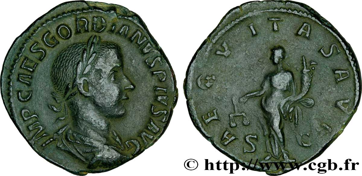GORDIEN III Sesterce TTB+/TTB