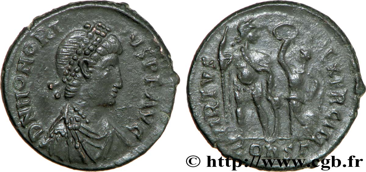 HONORIUS Nummus, (PB, Æ 3) TTB+