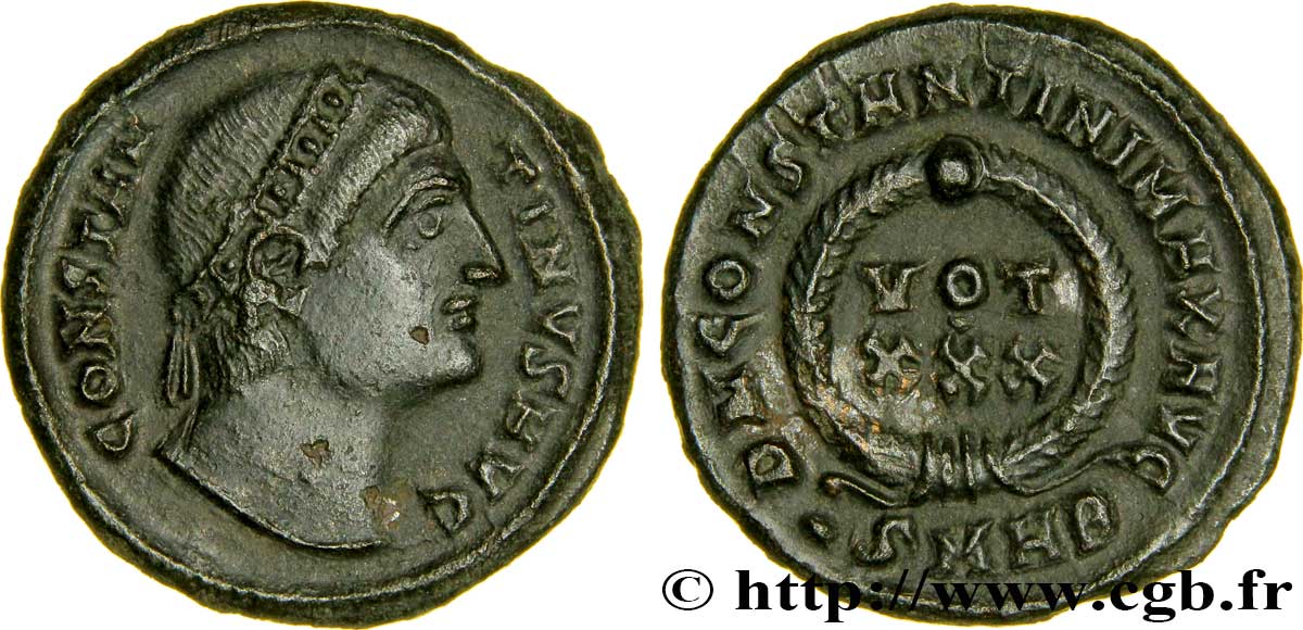 CONSTANTIN Ier LE GRAND Centenionalis ou nummus TTB+