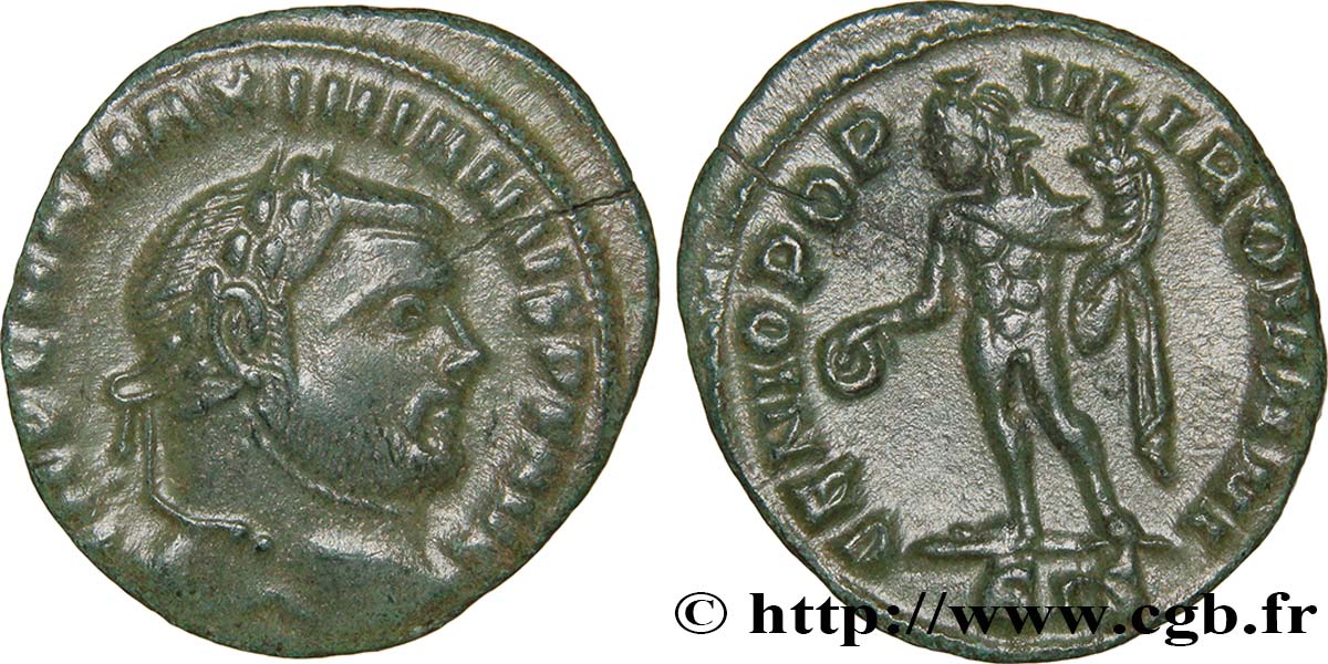 MASSIMIANO ERCOLE Quart de follis ou quart de nummus SPL