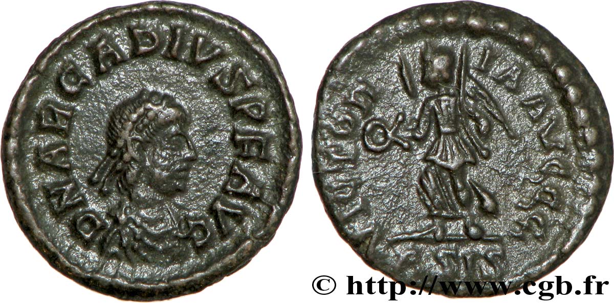 ARCADIUS Nummus, (PBQ, Æ 4) SPL