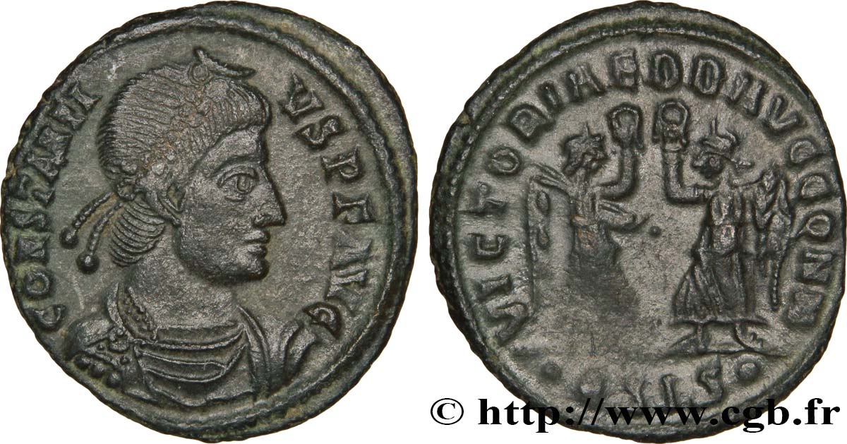 CONSTANCE II Centenionalis ou nummus TTB+