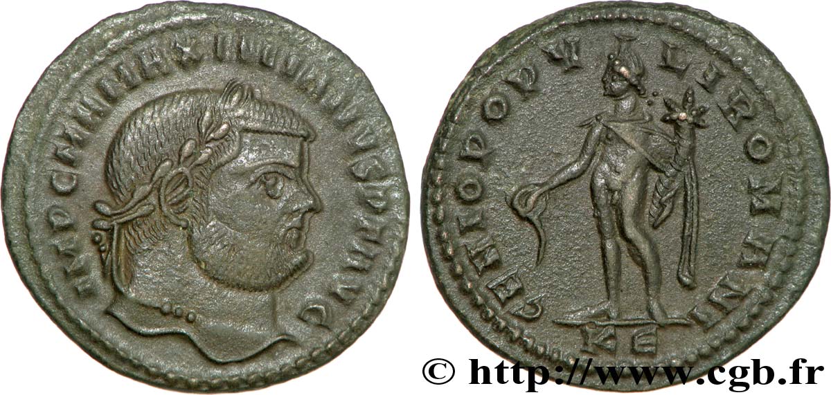 MAXIMIEN HERCULE Follis ou nummus TTB+