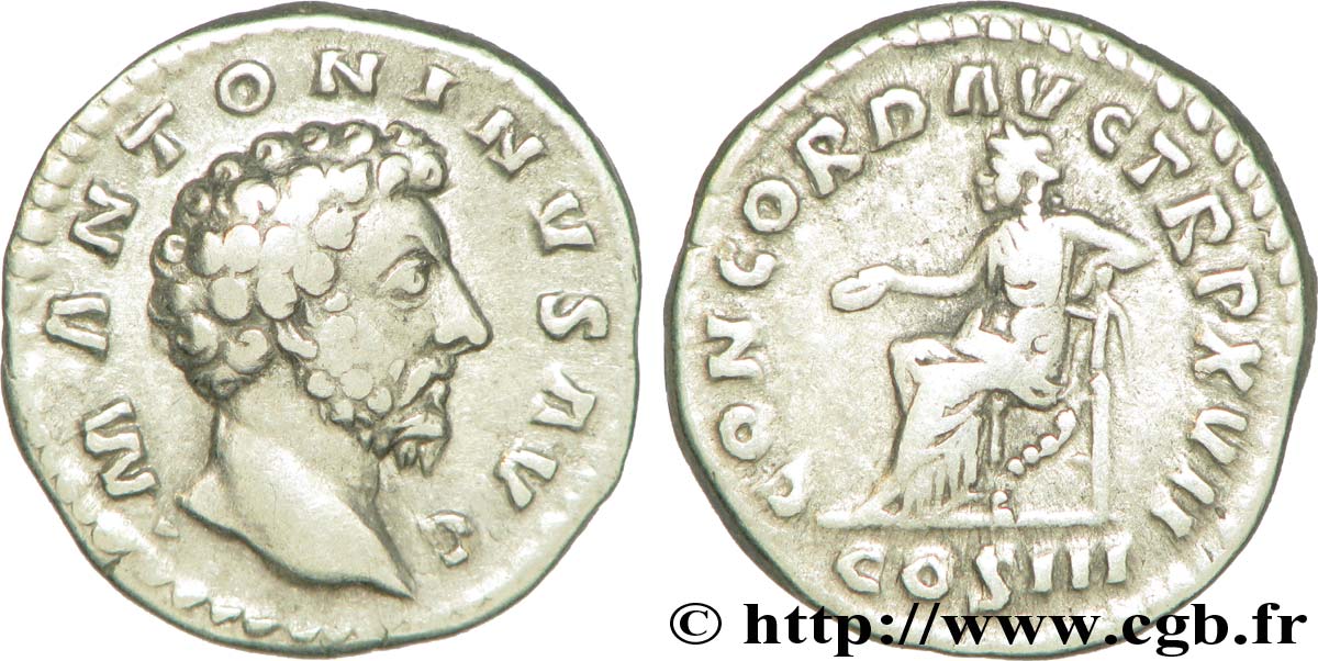 MARC AURÈLE Denier TTB