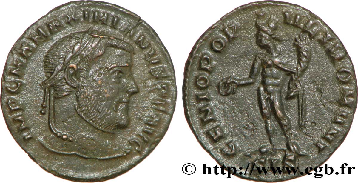 MAXIMIEN HERCULE Quart de follis ou quart de nummus SUP