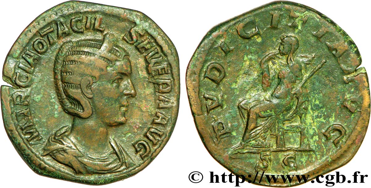 OTACILIA SEVERA Sesterce XF