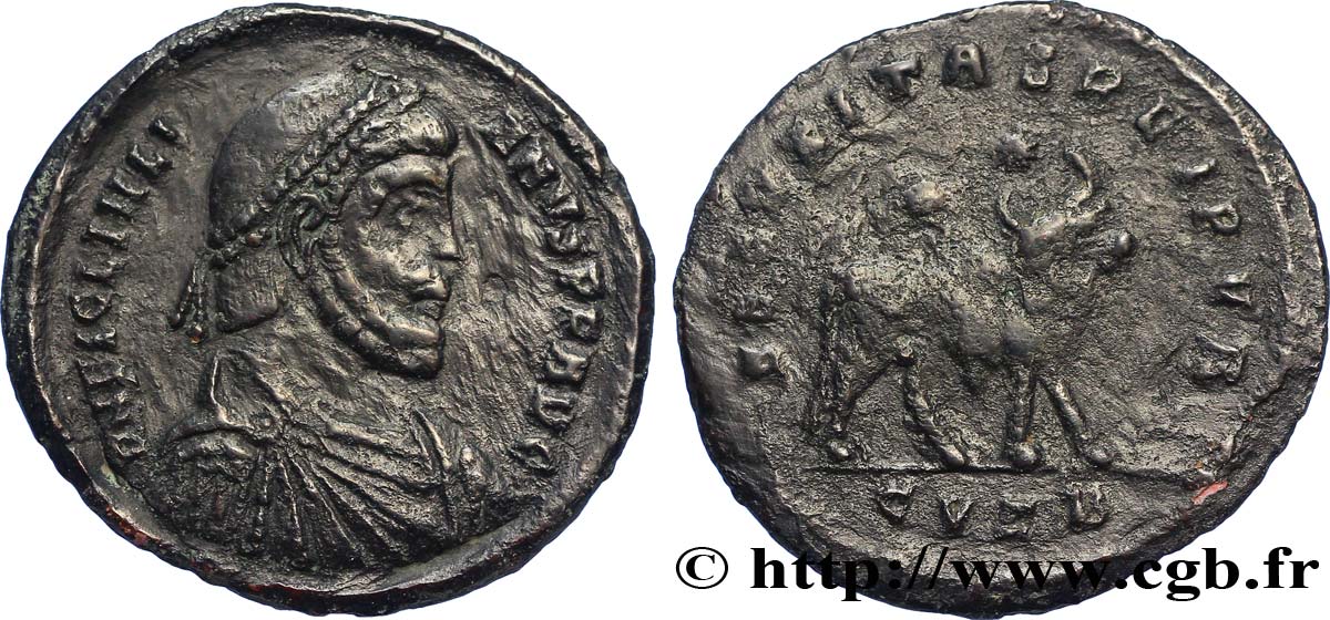 IULIANUS II DER PHILOSOPH Double maiorina, (GB, Æ 1) fSS/SS