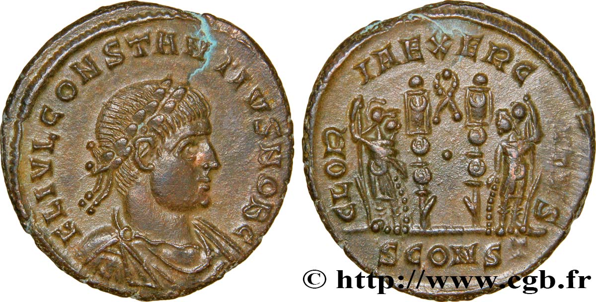 CONSTANCE II Centenionalis ou nummus SPL