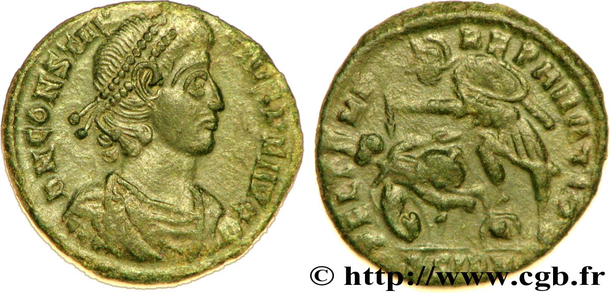 CONSTANCE II Maiorina réduite, (PB, Æ 3) TTB+