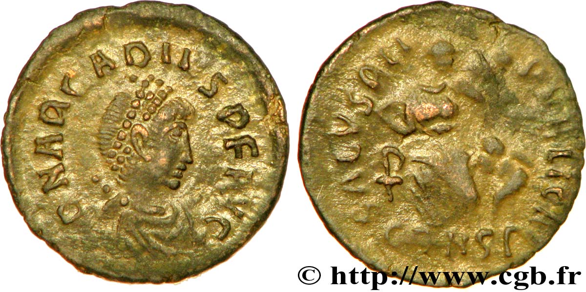 ARCADIUS Nummus, (PBQ, Æ 4) SUP/TTB+