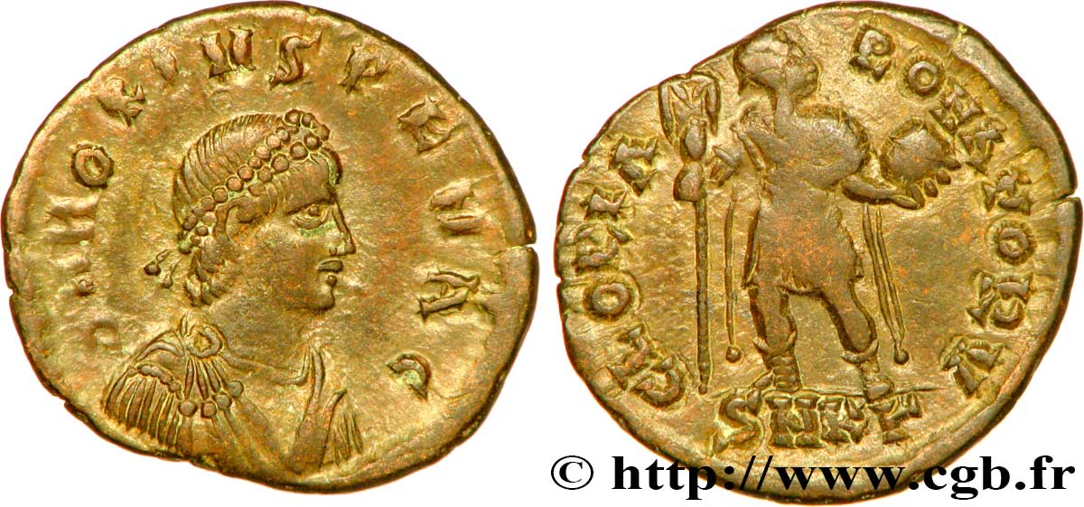 HONORIUS Maiorina pecunia, (MB, Æ 2) TTB