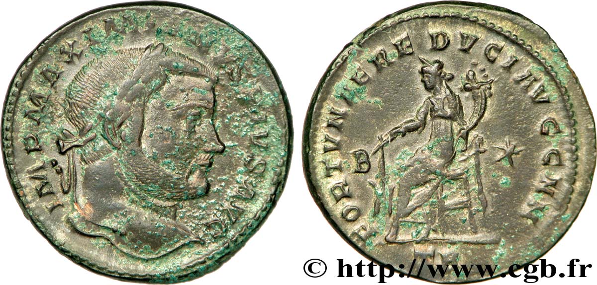 MAXIMIEN HERCULE Follis ou nummus TTB