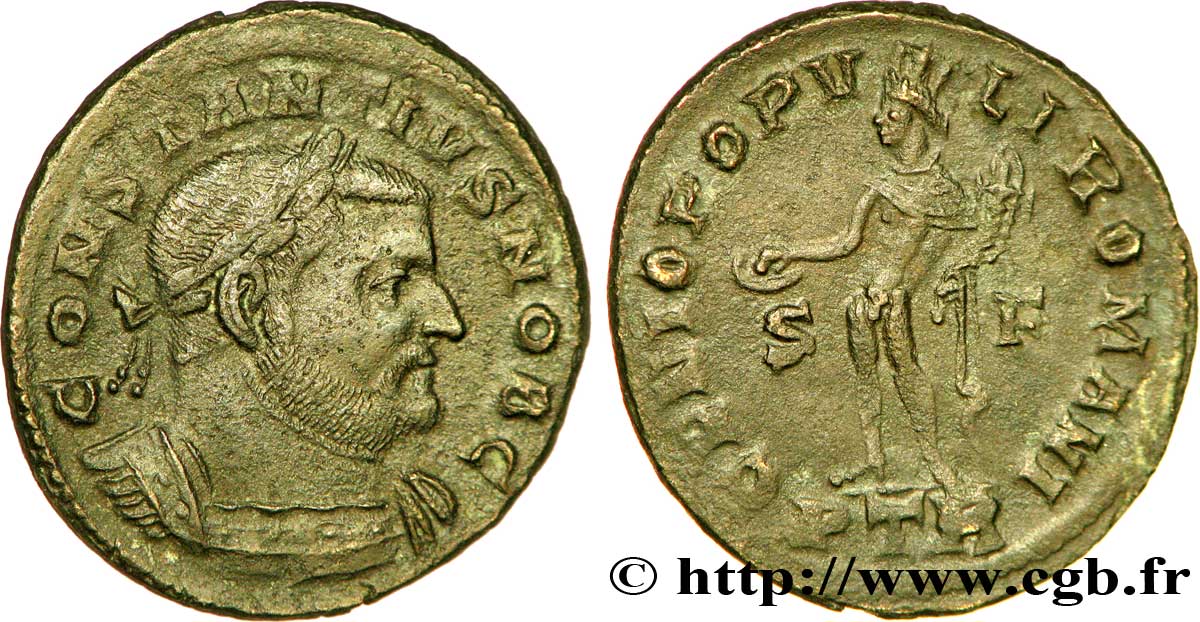 CONSTANCE Ier CHLORE Follis ou nummus TTB+