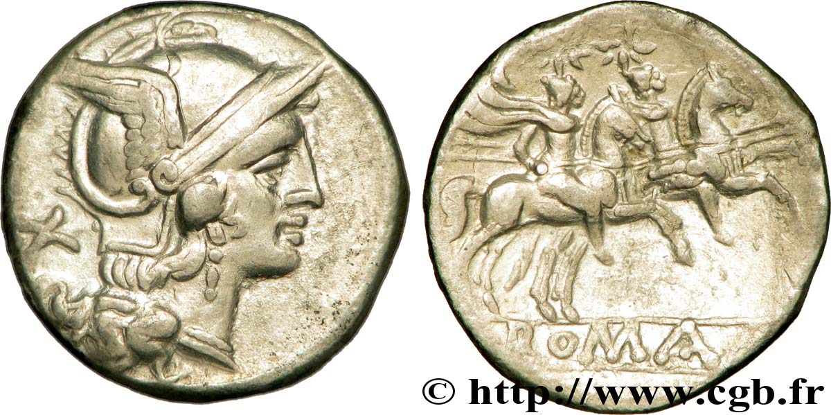 RÉPUBLIQUE ROMAINE - ANONYMES Denier TTB