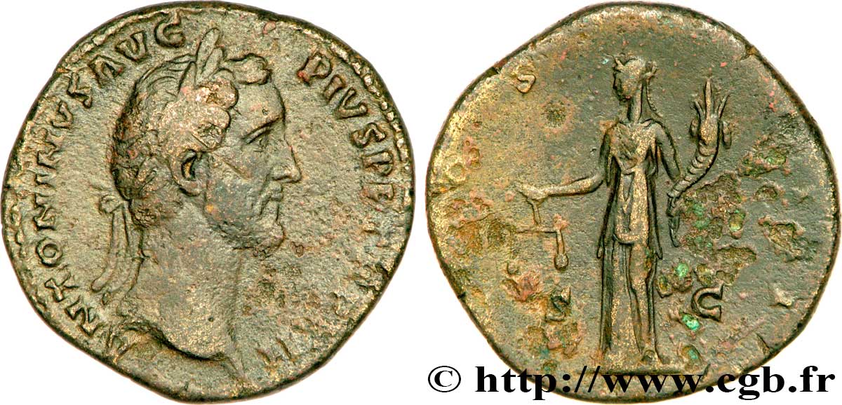 ANTONIN LE PIEUX Sesterce TB+