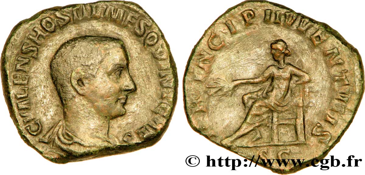 HOSTILIEN Sesterce TTB