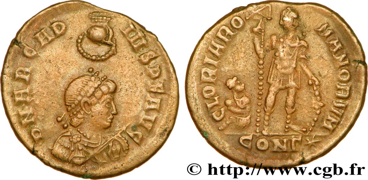 ARCADIUS Maiorina pecunia, (MB, Æ 2) TTB+