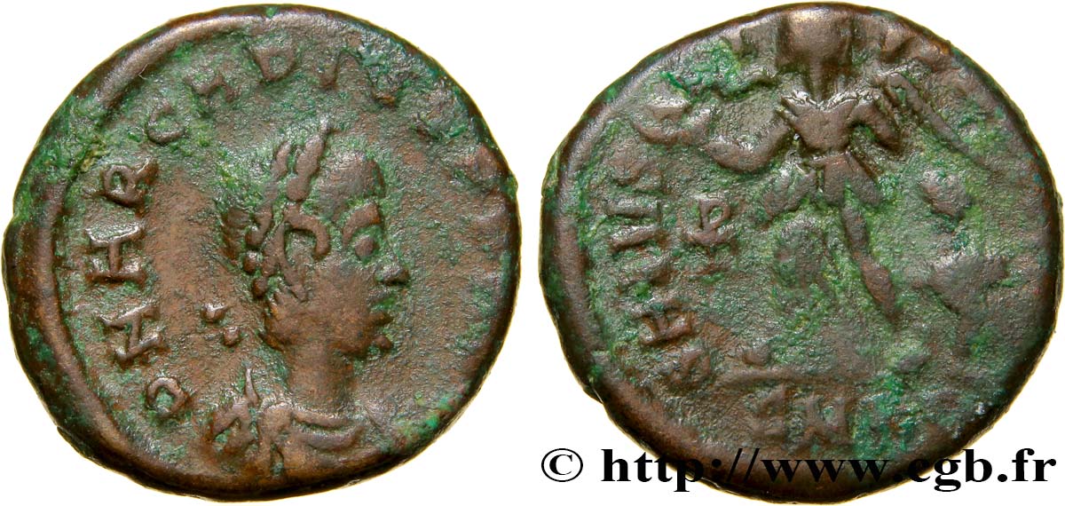 ARCADIUS Nummus, (PBQ, Æ 4) TTB/TB+