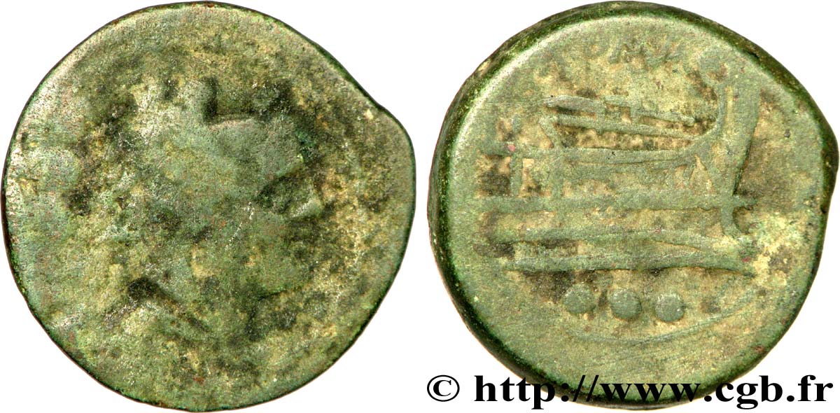 ROMAN REPUBLIC - ANONYMOUS Quadrans F/VF