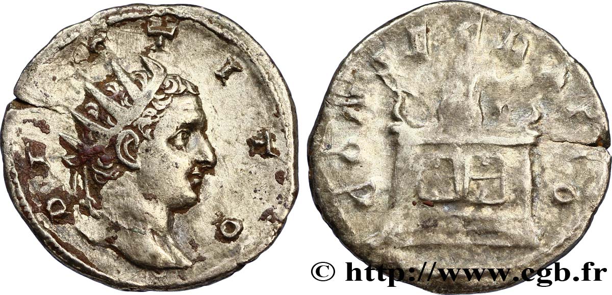DIVI restitution de TRAJAN DÈCE Antoninien TTB/TB