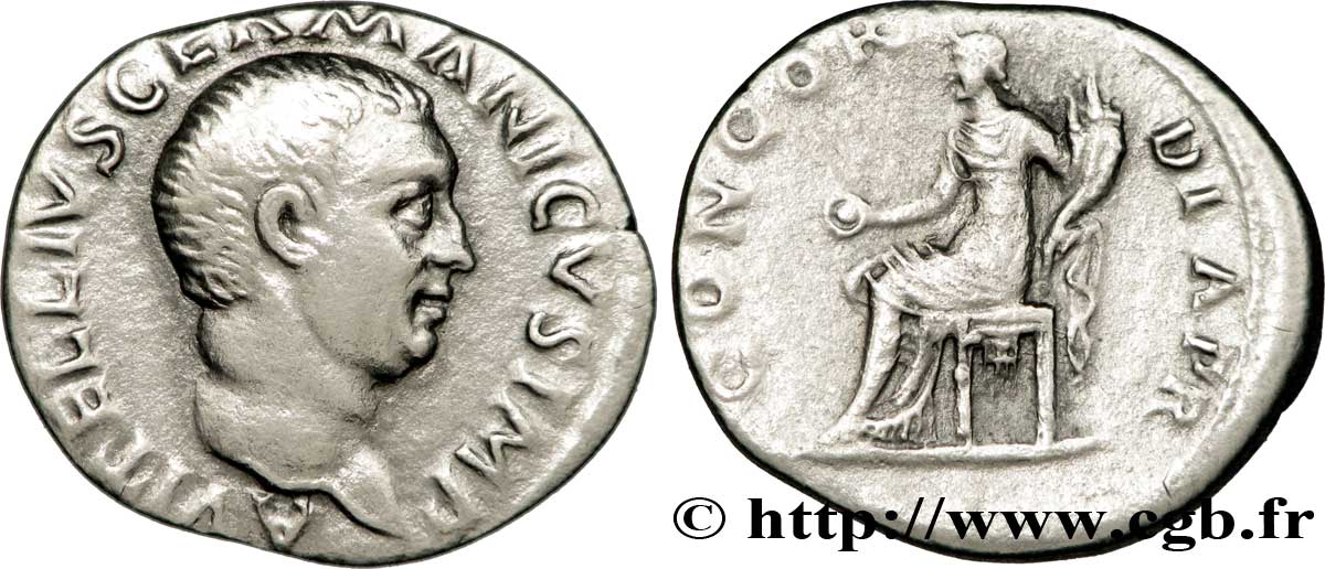 VITELLIUS Denier TTB+