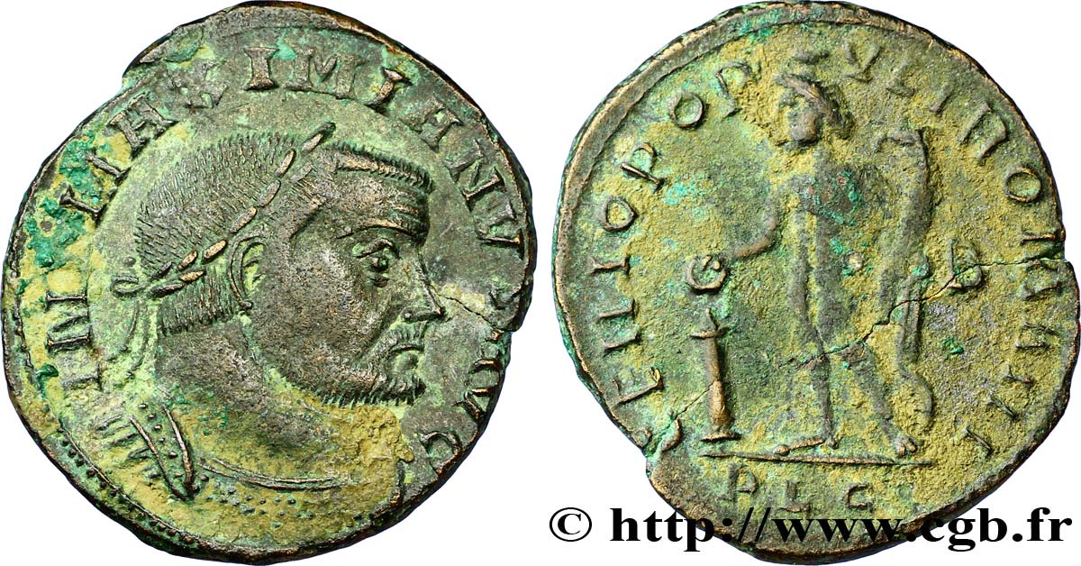 MAXIMIEN HERCULE Follis ou nummus TTB+/TTB