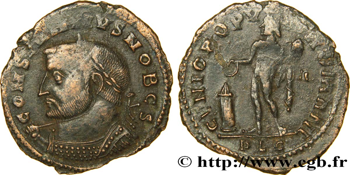 CONSTANCE Ier CHLORE Follis ou nummus SUP/TTB