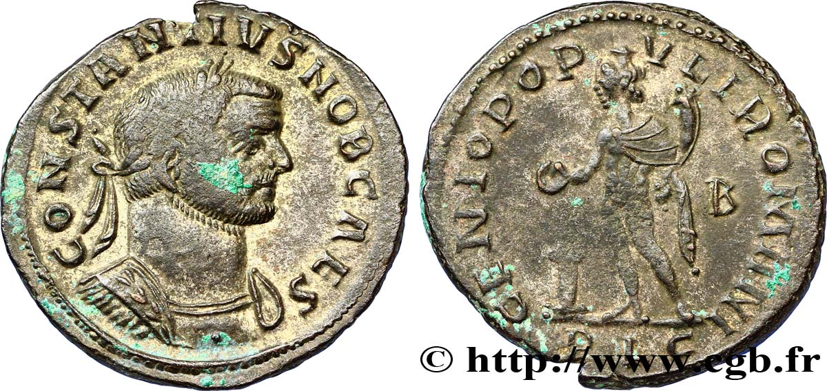 CONSTANCE Ier CHLORE Follis ou nummus SUP