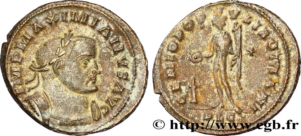 MAXIMIEN HERCULE Follis ou nummus TTB+