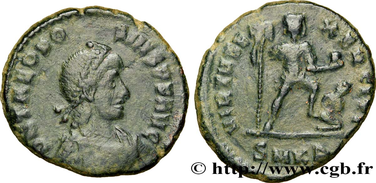 THEODOSIUS I Maiorina pecunia, (MB, Æ 2) XF/VF