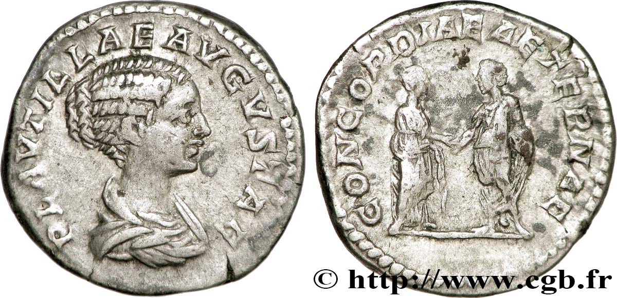 PLAUTILLE et CARACALLA Denier TTB
